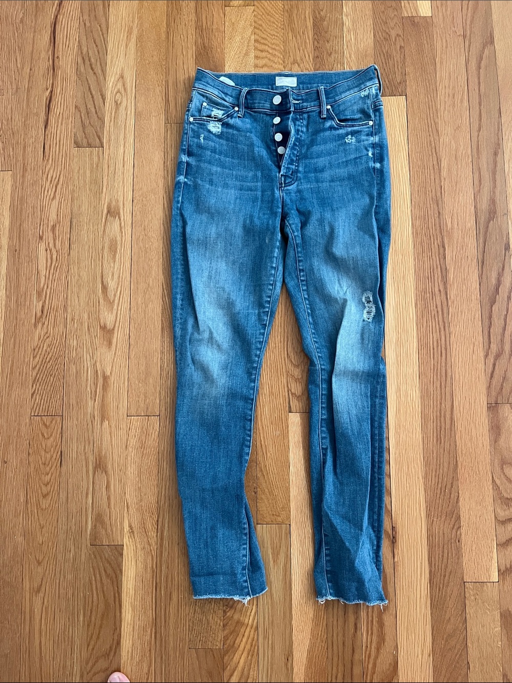 NWT Mother the Stunner ankle Fray Grafiti Girl